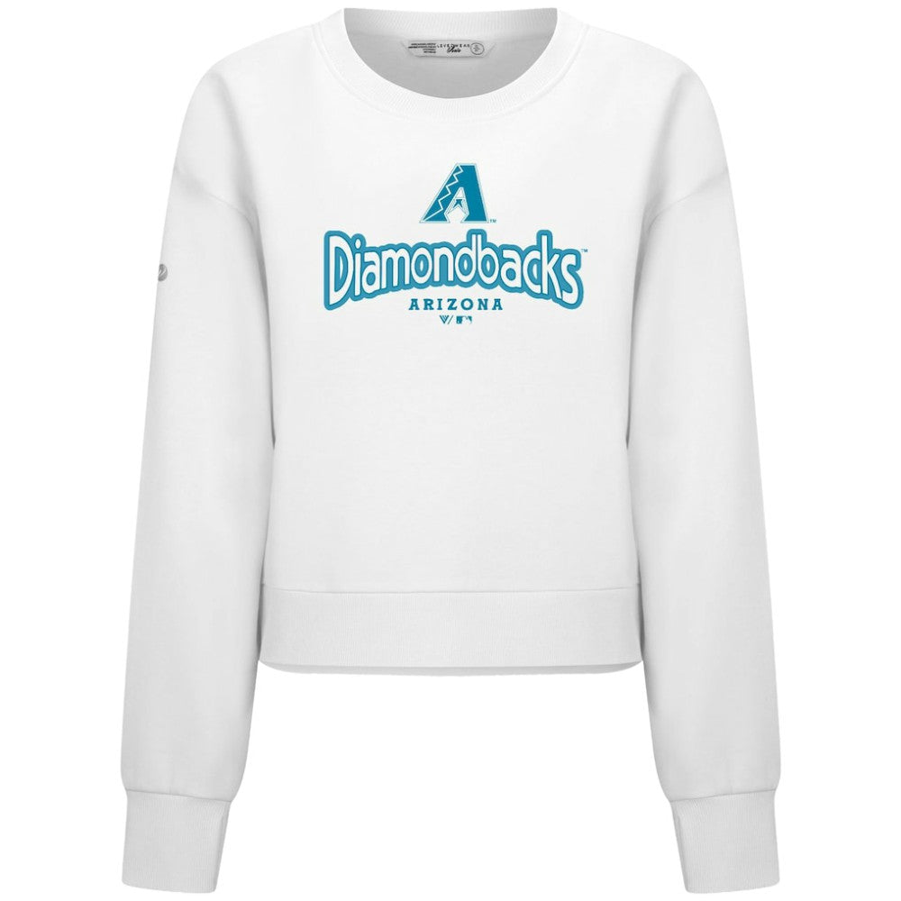 Arizona Diamondbacks Levelwear Women's Judd Cornerstone Cropped Sweatshirt - White