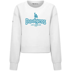 Los Angeles Dodgers Levelwear Women's Judd Cornerstone Cropped Sweatshirt - White