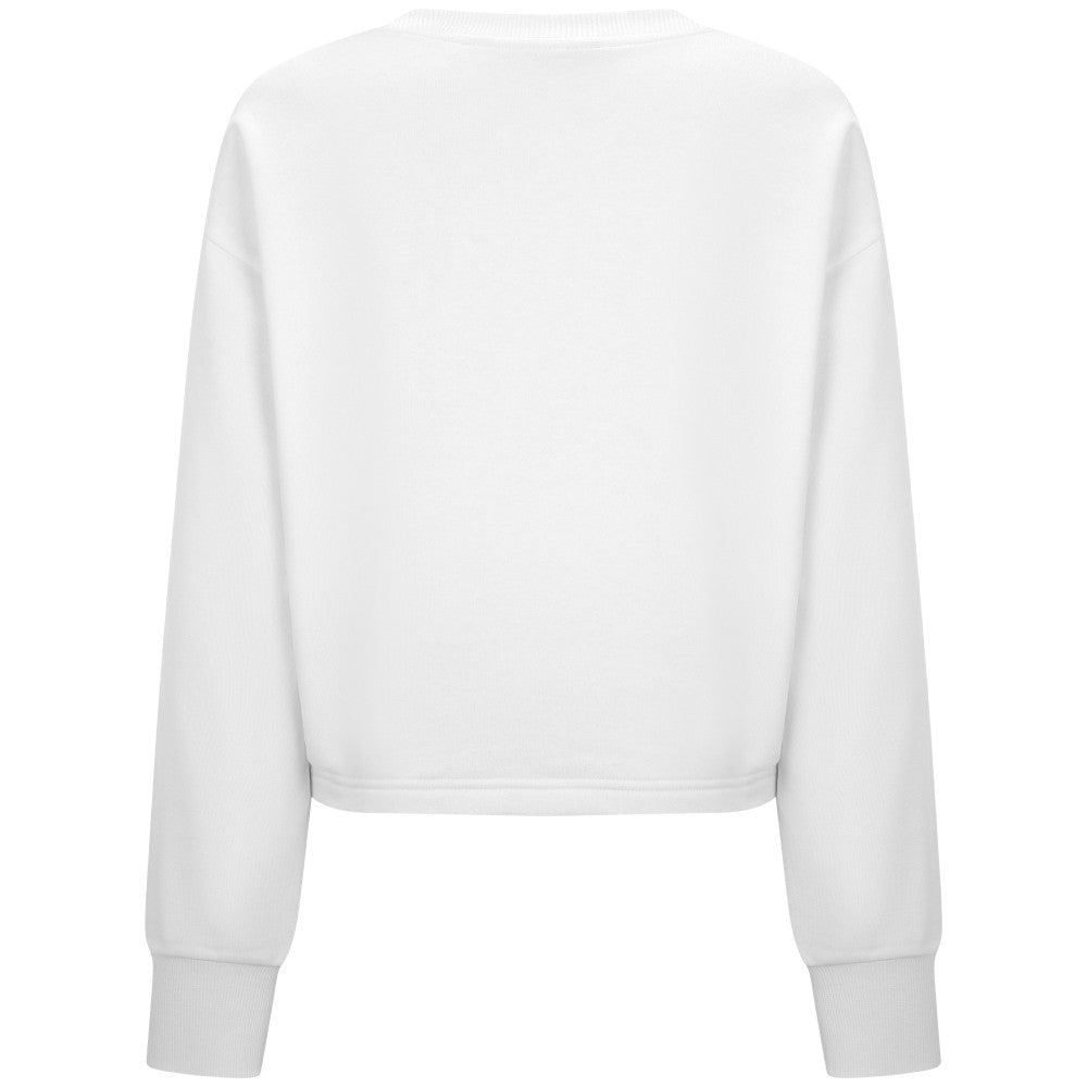 Cleveland Guardians Levelwear Women's Judd Cornerstone Cropped Sweatshirt - White