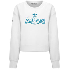 Houston Astros Levelwear Women's Judd Cornerstone Cropped Sweatshirt - White