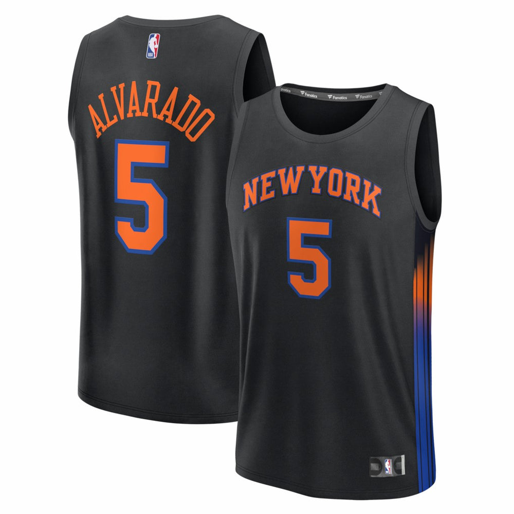 Jose Alvarado New York Knicks Fast Break Replica Jersey - Black - Statement Edition | Fanatics sale