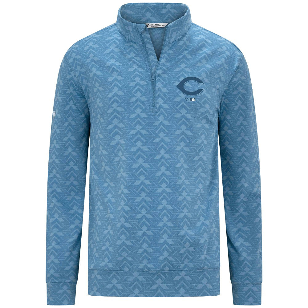 Cincinnati Reds Levelwear Chameleon Quarter-Zip Pullover - Blue