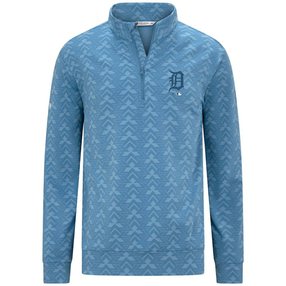 Detroit Tigers Levelwear Chameleon Quarter-Zip Pullover - Blue