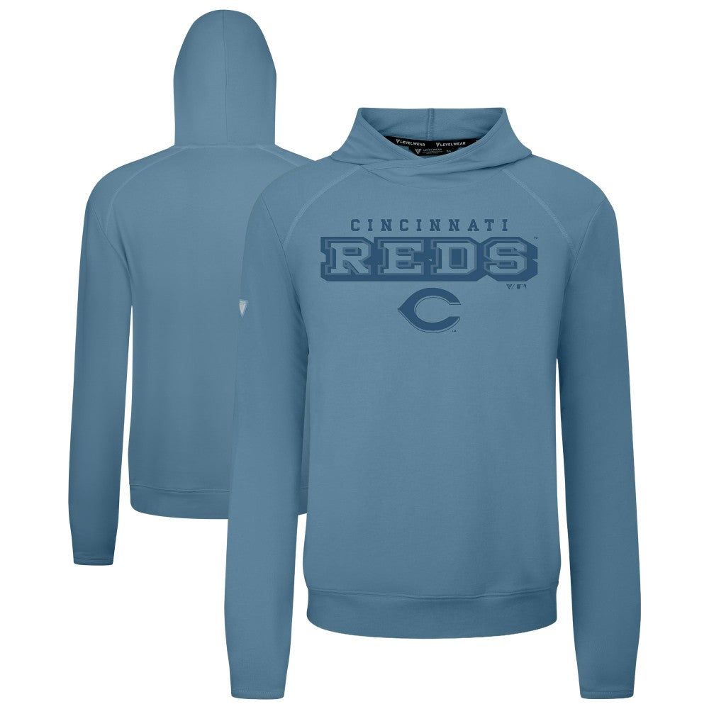 Cincinnati Reds Levelwear Mandate Tri-Blend Hoodie - Blue