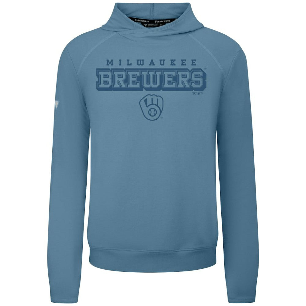Milwaukee Brewers Levelwear Mandate Tri-Blend Hoodie - Blue