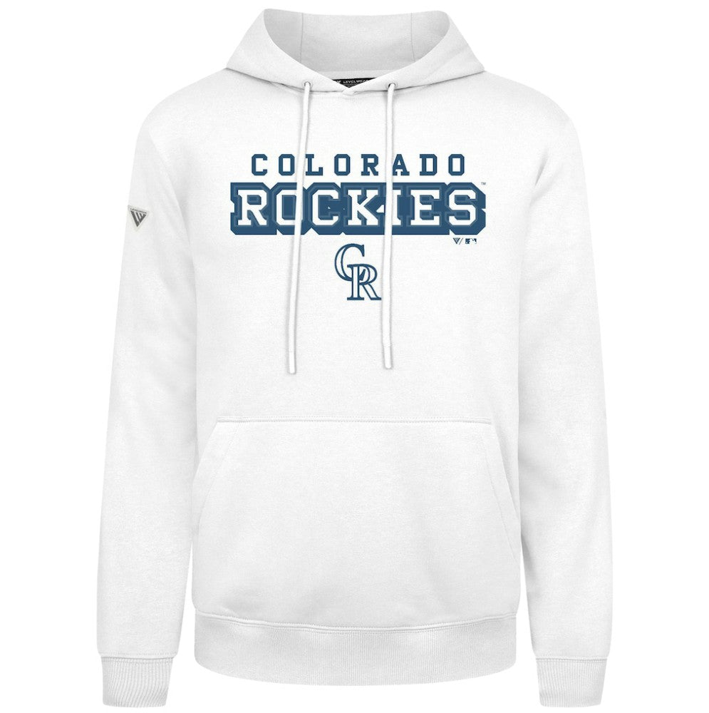 Colorado Rockies Levelwear Podium Hoodie - White