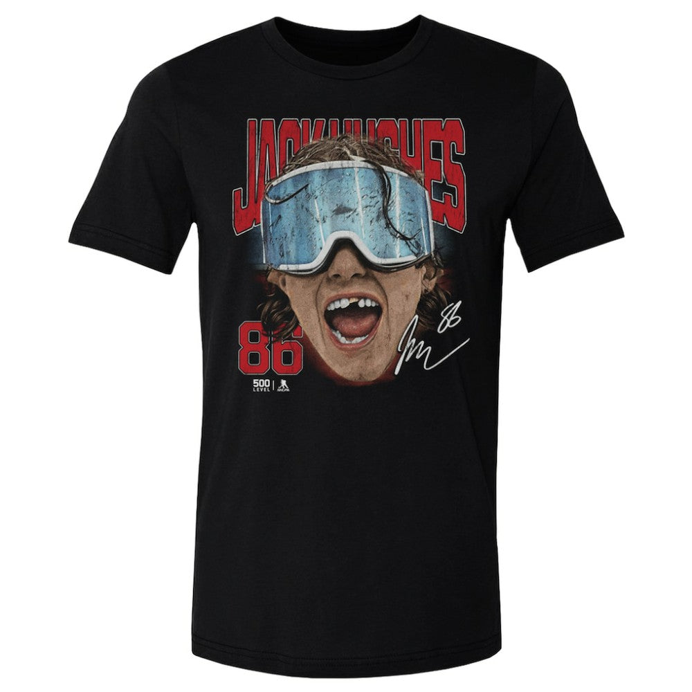 Jack Hughes US Men's Hockey 500 Level Goggles T-Shirt Black