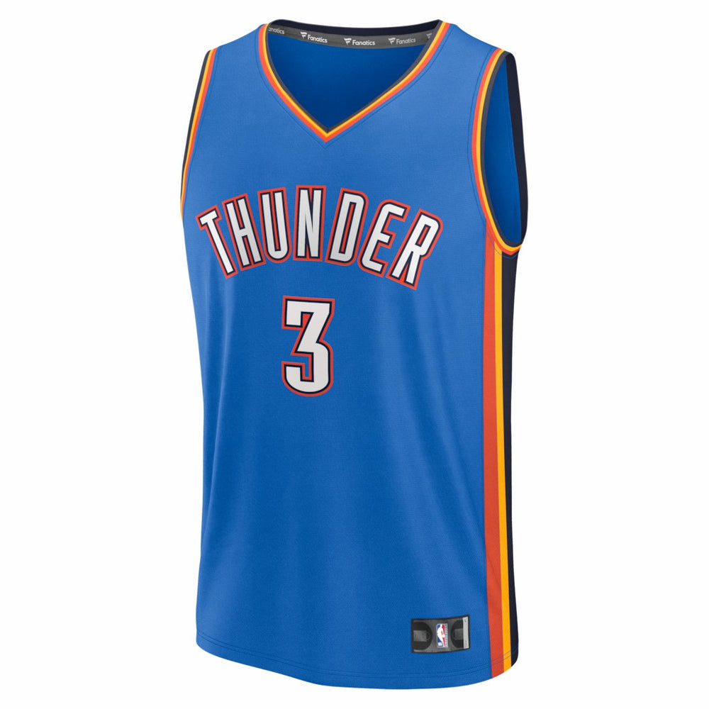 Jared McCain Oklahoma City Thunder Fast Break Replica Jersey - Icon Edition - Blue | Fanatics shop