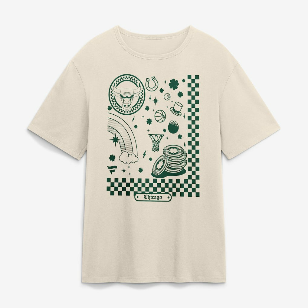 Chicago Bulls St. Patrick's Day City Charms T-Shirt sale - Cream shop