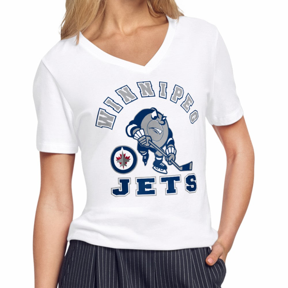 Winnipeg Jets Starter Women's Tough Puck T-Shirt White