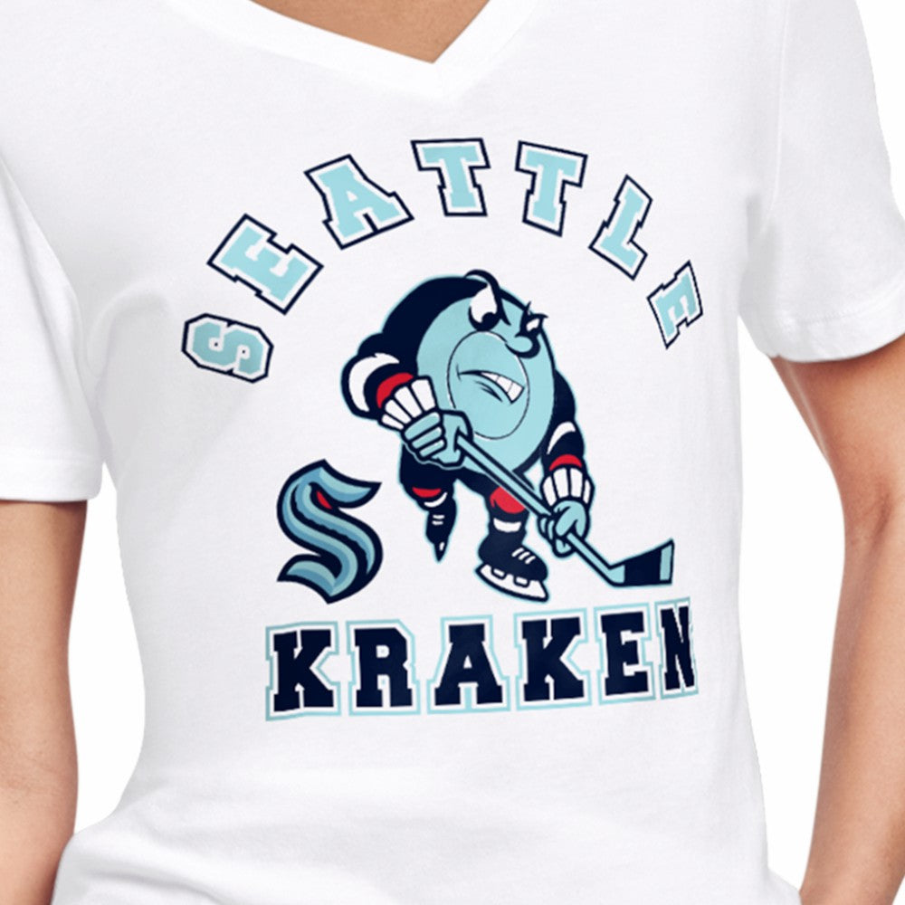 Seattle Kraken Starter Women's Tough Puck T-Shirt White