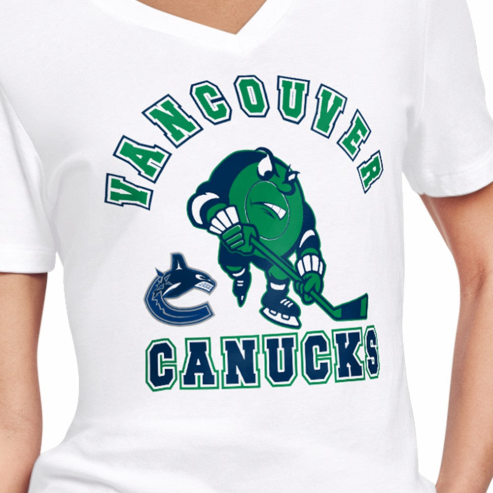 Vancouver Canucks Starter Women's Tough Puck T-Shirt White