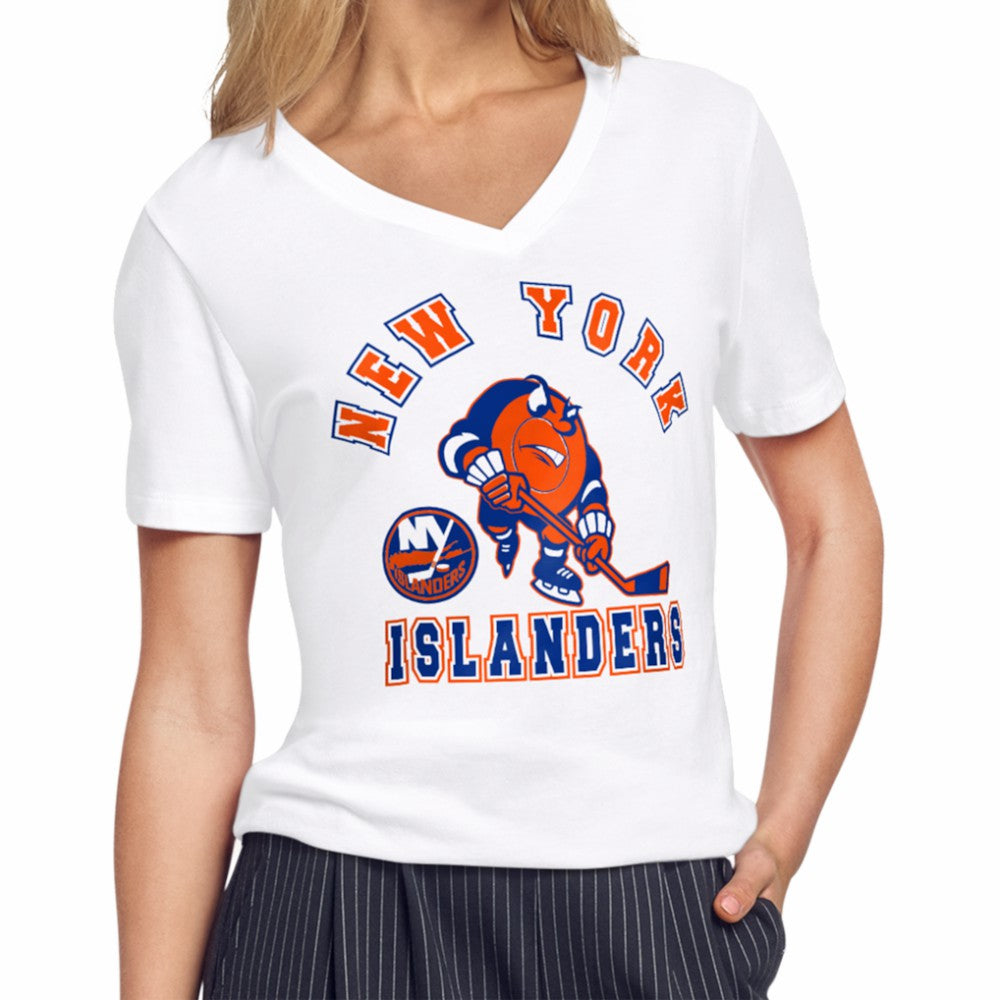 New York Islanders Starter Women's Tough Puck T-Shirt White