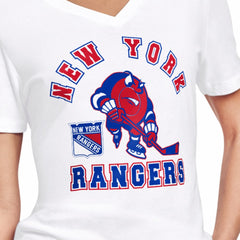 New York Rangers Starter Women's Tough Puck T-Shirt White