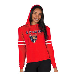 Florida Panthers Concepts Sport Women's Marathon Long-Sleeve Hooded T-Shirt Red