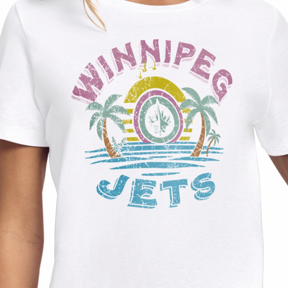 Winnipeg Jets Starter Women's Tonal Beach T-Shirt White