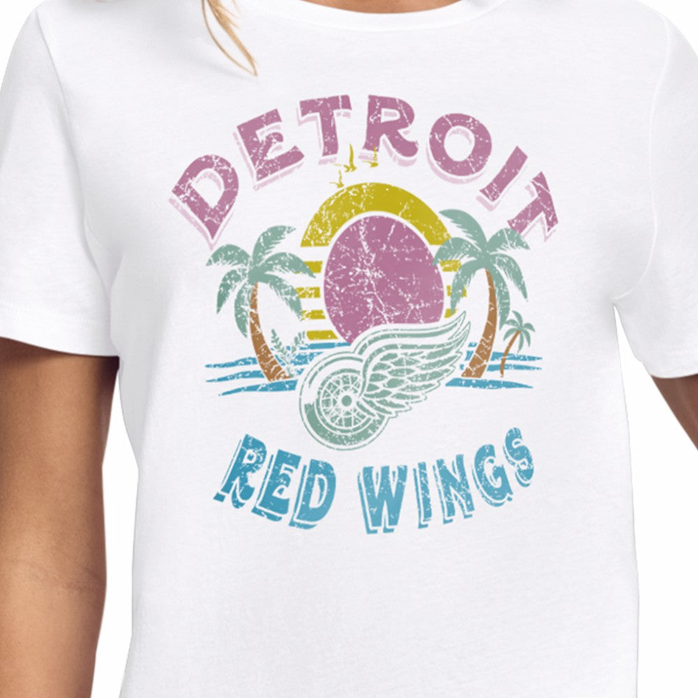 Detroit Red Wings Starter Women's Tonal Beach T-Shirt White