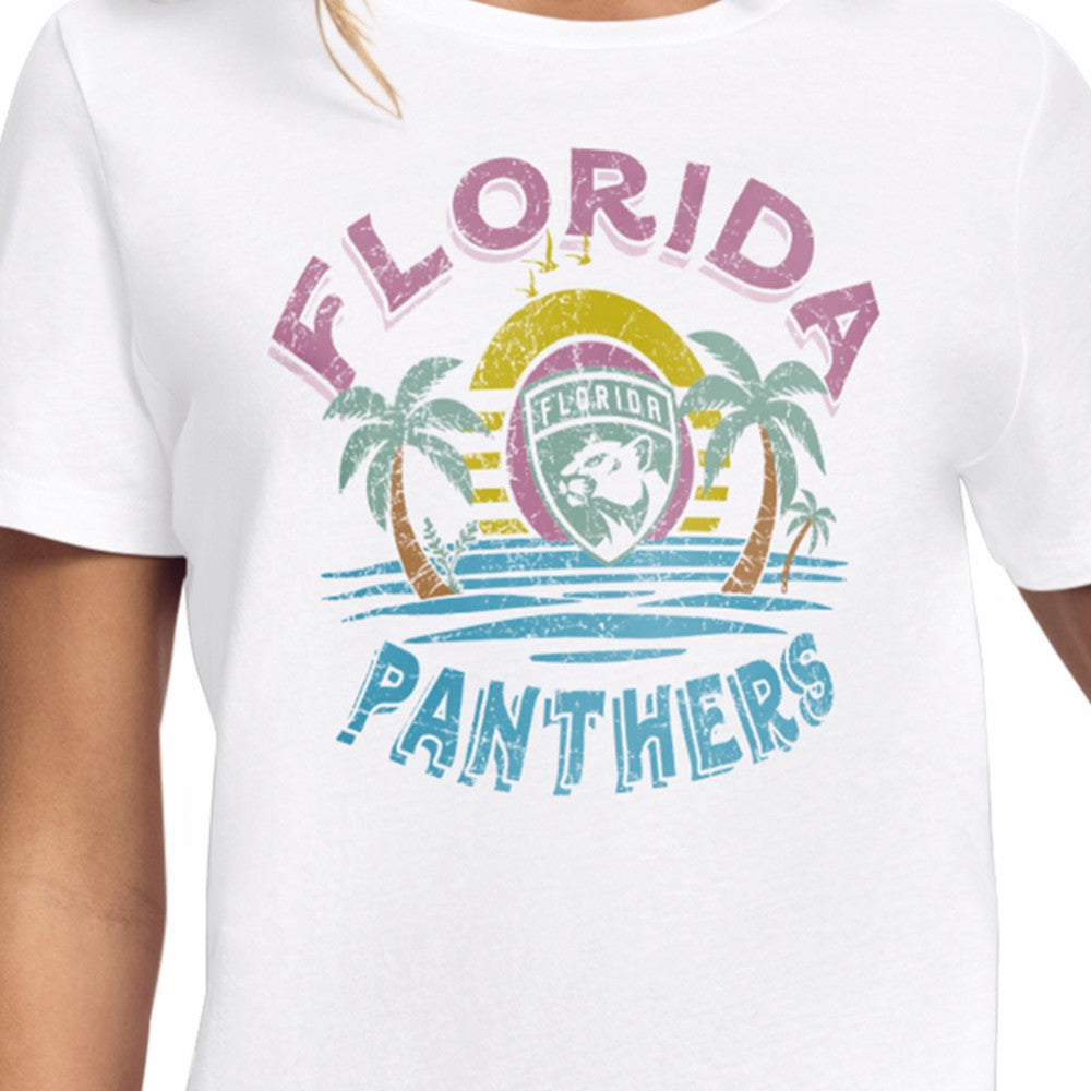 Florida Panthers Starter Women's Tonal Beach T-Shirt White
