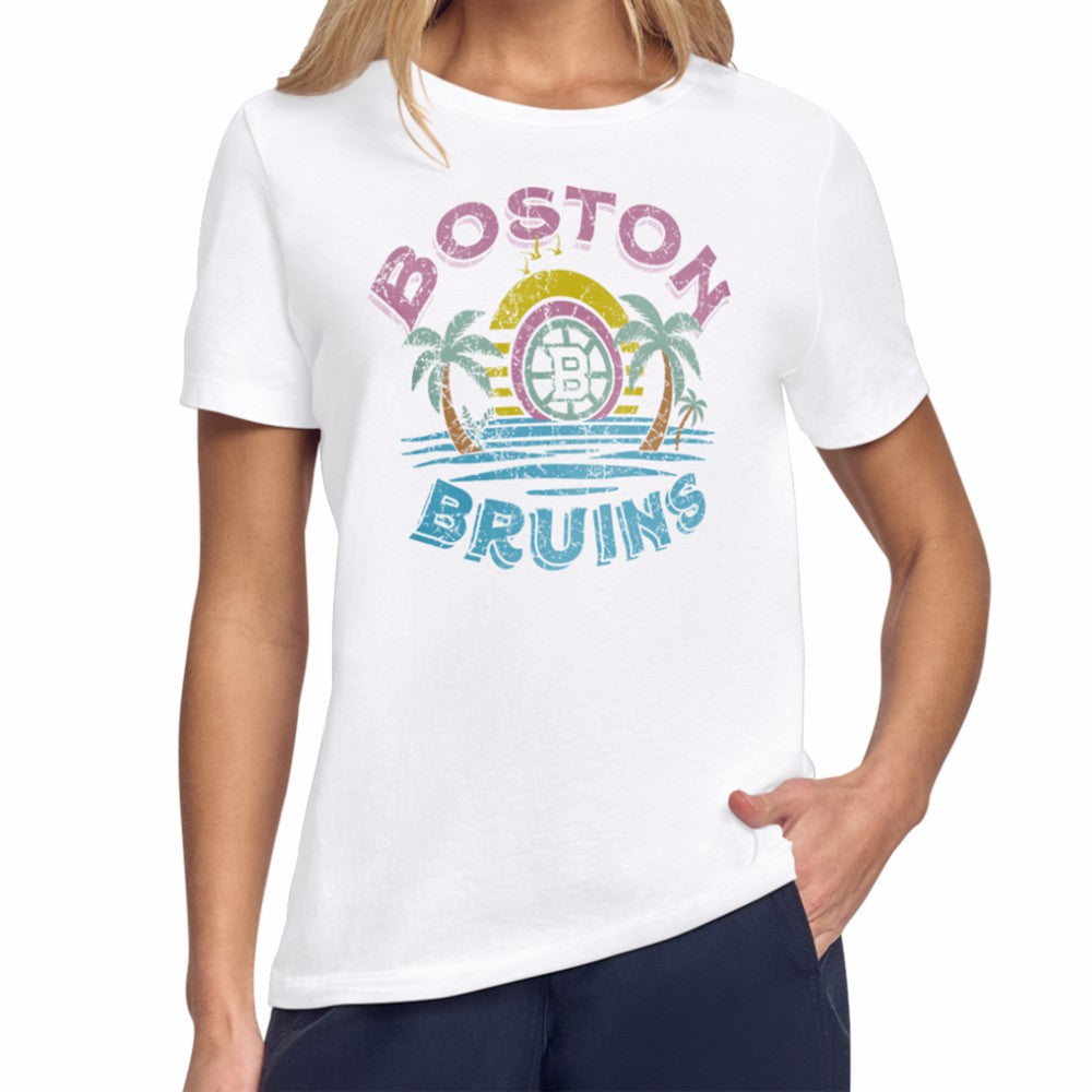 Boston Bruins Starter Women's Tonal Beach T-Shirt White