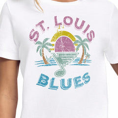 St. Louis Blues Starter Women's Tonal Beach T-Shirt White