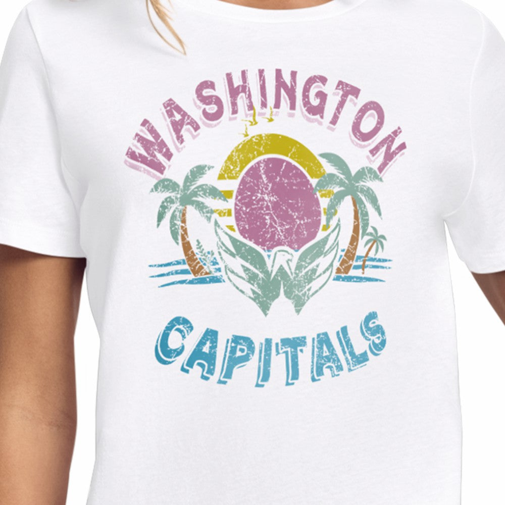 Washington Capitals Starter Women's Tonal Beach T-Shirt White