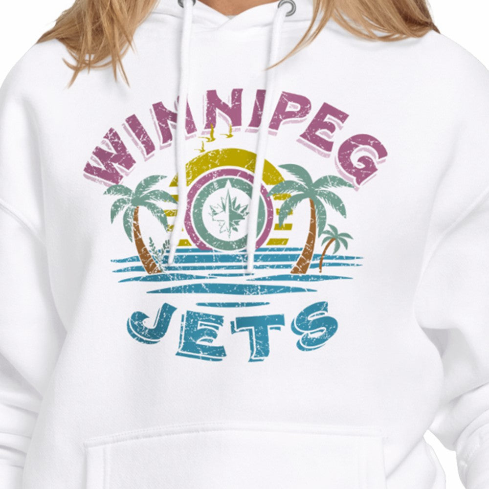 Winnipeg Jets Starter Women's Tonal Beach Hoodie White