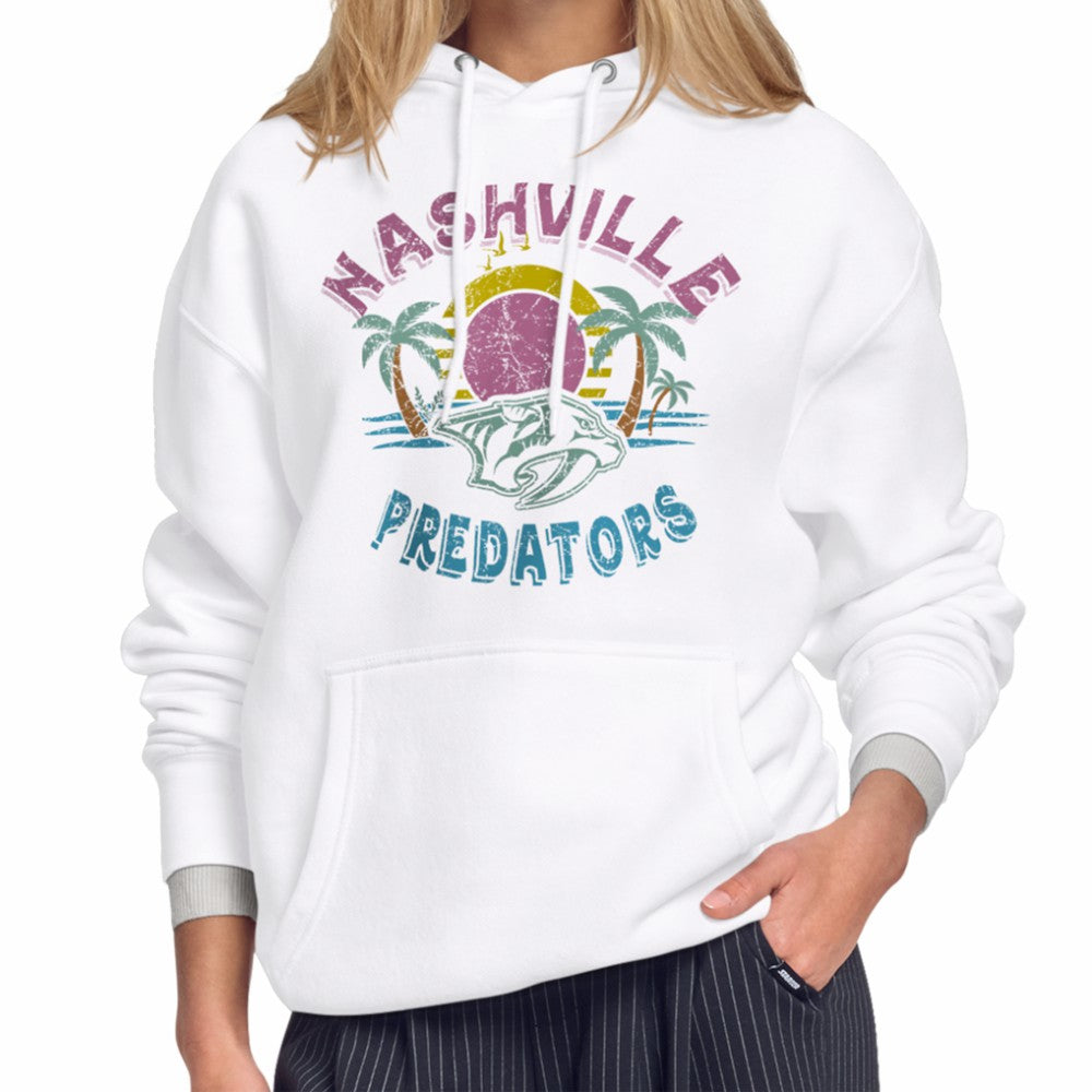 Nashville Predators Starter Women's Tonal Beach Hoodie White
