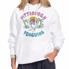 Pittsburgh Penguins Starter Women's Tonal Beach Hoodie White