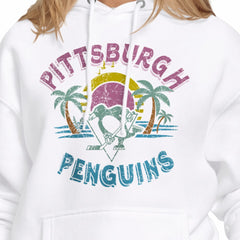 Pittsburgh Penguins Starter Women's Tonal Beach Hoodie White