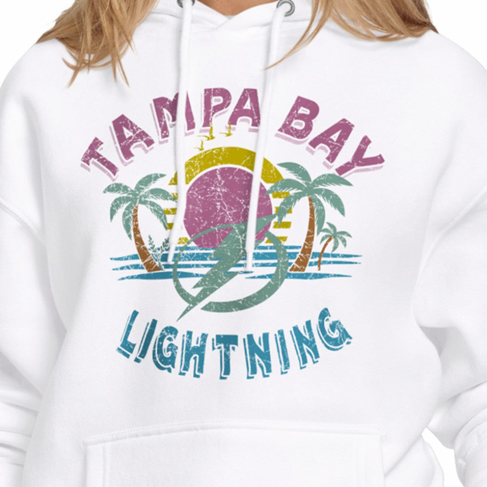 Tampa Bay Lightning Starter Women's Tonal Beach Hoodie White