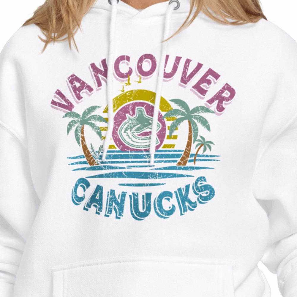 Vancouver Canucks Starter Women's Tonal Beach Hoodie White