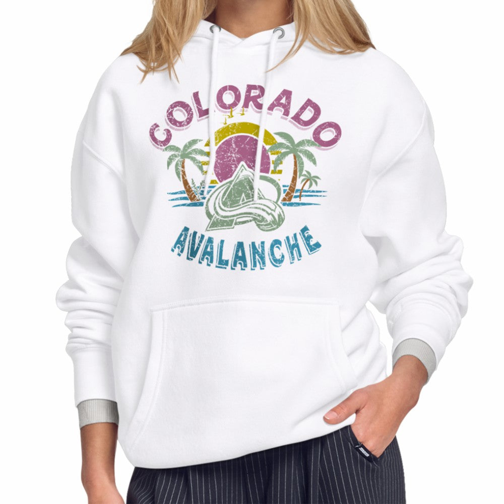 Colorado Avalanche Starter Women's Tonal Beach Hoodie White