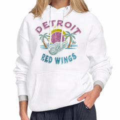 Detroit Red Wings Starter Women's Tonal Beach Hoodie White