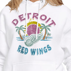 Detroit Red Wings Starter Women's Tonal Beach Hoodie White