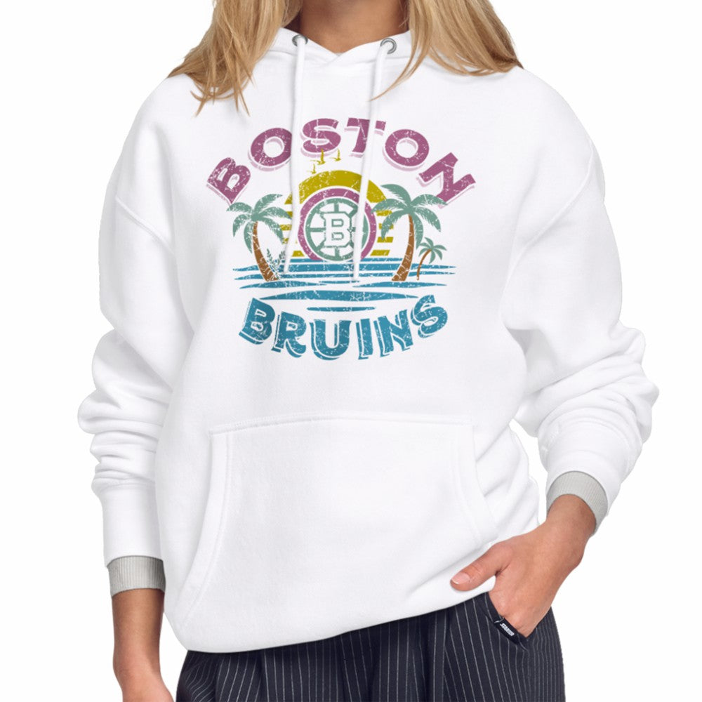 Boston Bruins Starter Women's Tonal Beach Hoodie White