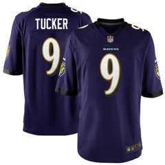 Justin Tucker Baltimore Ravens Youth Game Jersey - Purple | Nike on sale