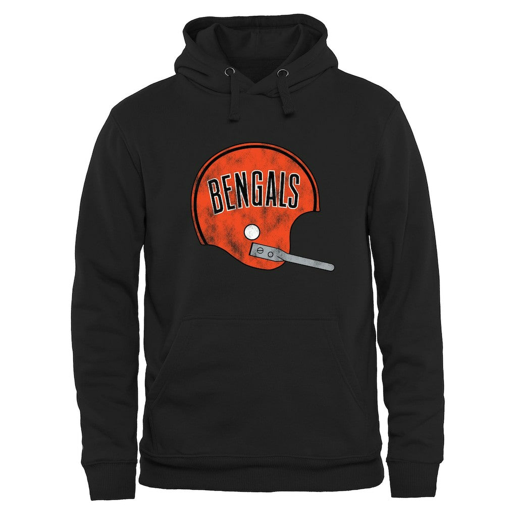 Cincinnati Bengals Throwback Logo Pullover Hoodie - Black cheap