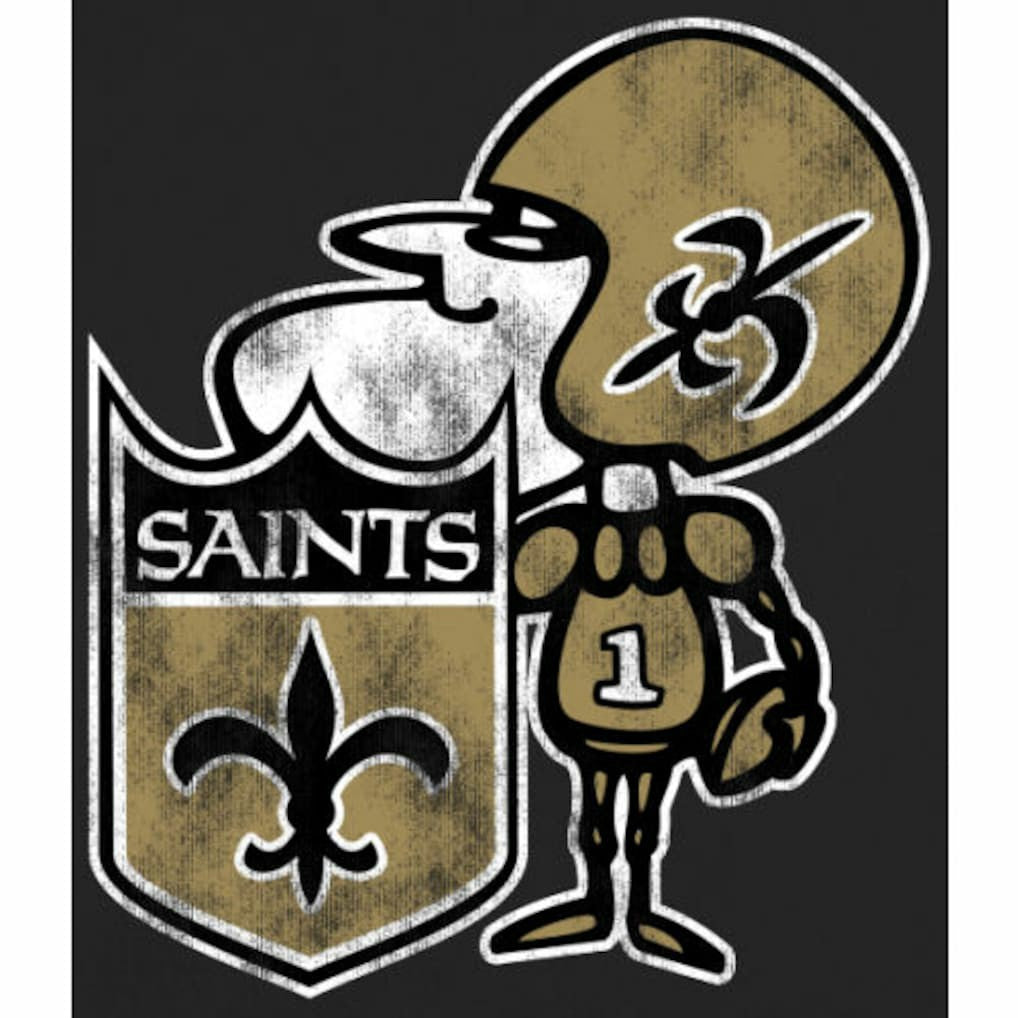 New Orleans Saints Throwback Logo Pullover Hoodie - Black outlet