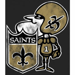 New Orleans Saints Throwback Logo Pullover Hoodie - Black outlet