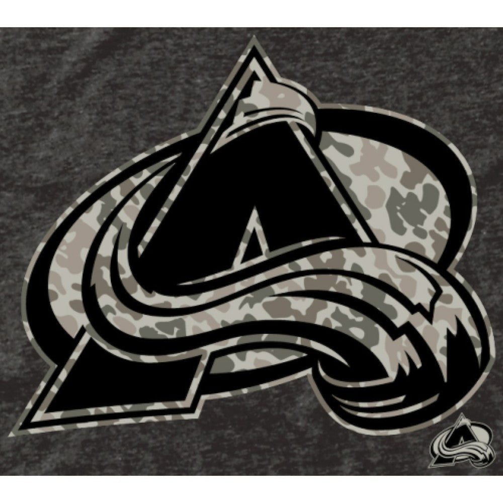Men's Colorado Avalanche Black Rink Warrior Tri-Blend T-Shirt