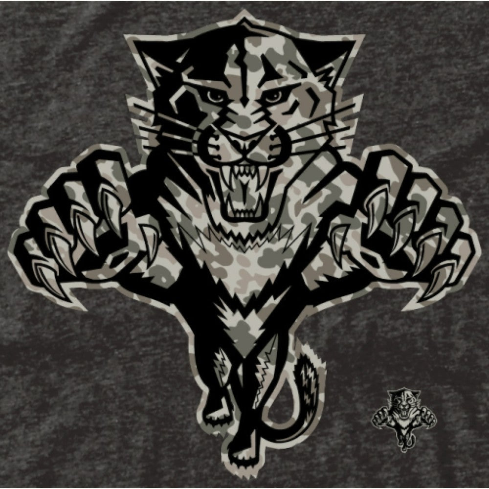 Men's Florida Panthers Black Rink Warrior Tri-Blend T-Shirt