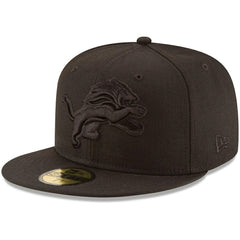 Detroit Lions New Era Black on Black 59FIFTY Fitted Hat online