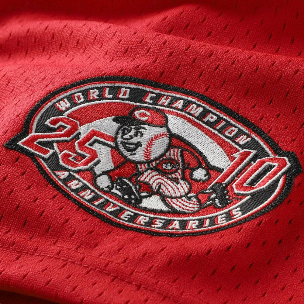 Barry Larkin Cincinnati Reds Throwback Cooperstown Mesh Batting Practice Jersey - Red | Mitchell & Ness