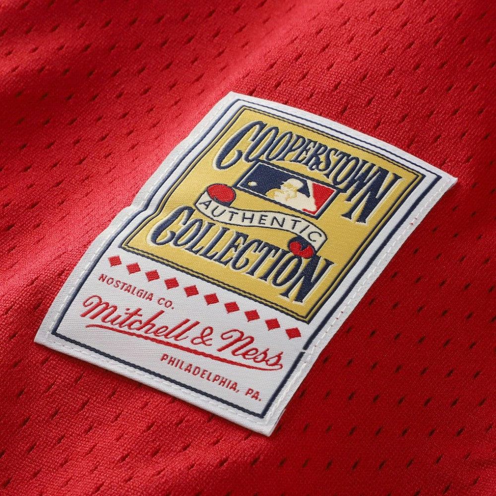 Barry Larkin Cincinnati Reds Throwback Cooperstown Mesh Batting Practice Jersey - Red | Mitchell & Ness