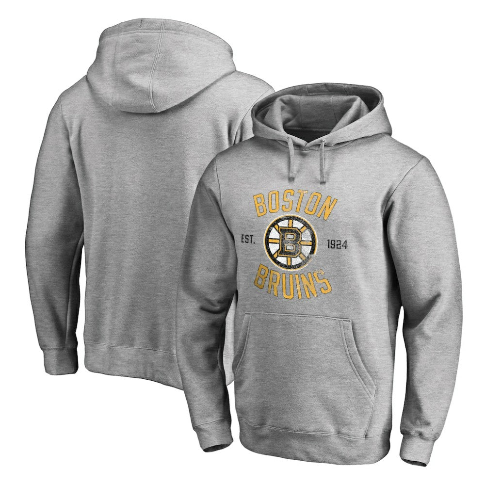Boston Bruins Heritage Pullover Hoodie Ash