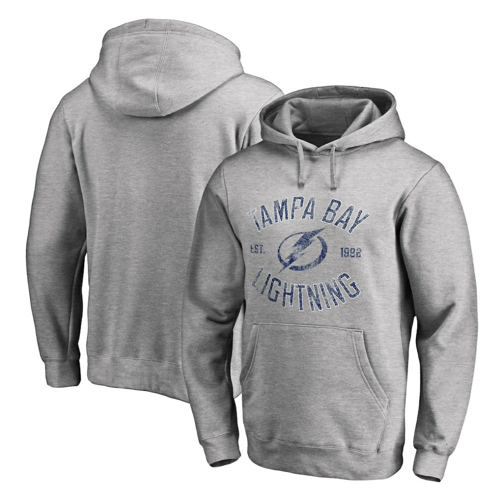 Tampa Bay Lightning Heritage Pullover Hoodie Ash