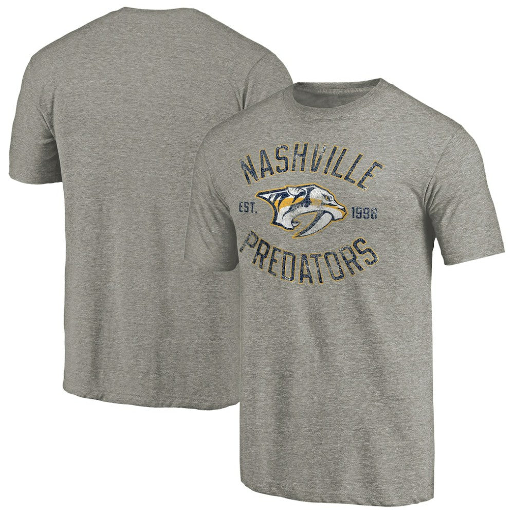 Nashville Predators Heritage Tri-Blend T-Shirt Ash