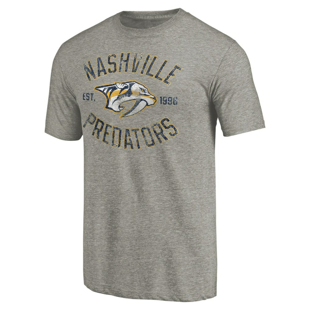 Nashville Predators Heritage Tri-Blend T-Shirt Ash