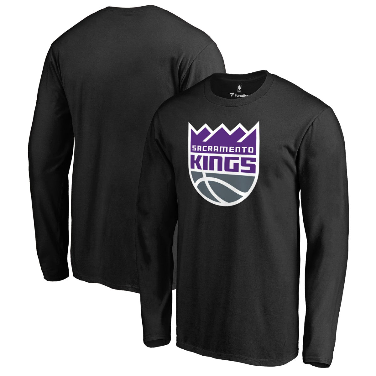 Sacramento Kings Primary Logo Long Sleeve T-Shirt - Black on sale
