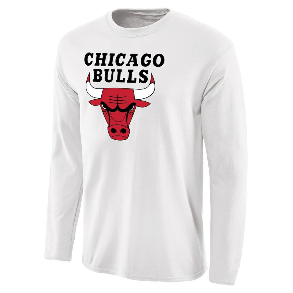 Chicago Bulls Primary Logo Long Sleeve T-Shirt sale - White sale